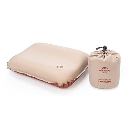 Naturehike 自動膨張式エアスポンジ枕快適性軽量化携帯枕収納袋付きコンパクトアウトドアキャン...
