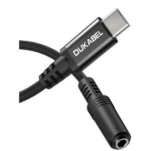 DuKabel 30cm usb c イヤホンジャック USB C to 3.5mmイヤホン 変換アダプター usb-c 3.5mm 変換 オーディオ
