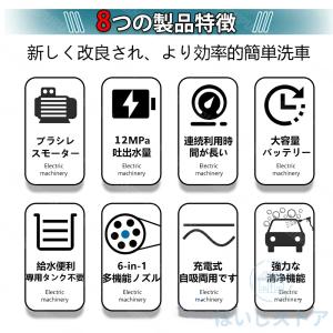 即納 2026最新 高圧洗浄機 コードレス 充...の詳細画像3