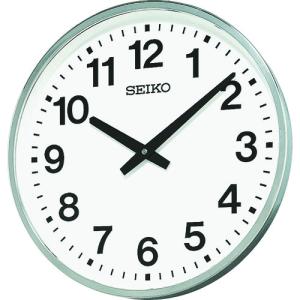 セイコークロック:SEIKO クオーツ掛時計 大型屋外防雨型オフィスクロック 直径450×78 金属枠 KH411S 型式:KH411S
