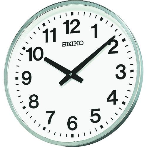 セイコークロック:SEIKO クオーツ掛時計 大型屋外防雨型オフィスクロック 直径450×78 金属...