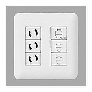 パナソニック:コスモシリーズワイド21 コンセントプレートラウンド2連用(6個用)ベージュ 型式:W...