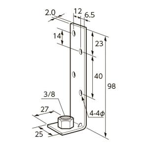 日栄インテック:ナット付吊足 型式:N-080...の詳細画像1