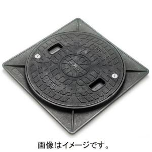 マンホール 浄化槽 蓋 450 角枠付き 直径496mm 耐荷重2t Joto JT2-450A