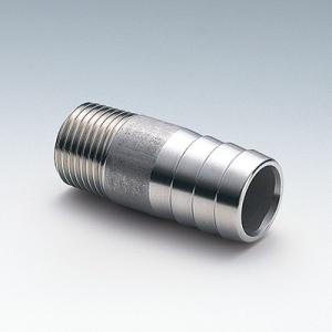 フローバル:ステンレス製(304)ねじ込み丸ホースニップル 型式:VRHN-16