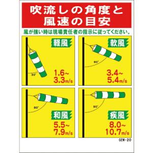 グリーンクロス 吹き流し標識 角度の目安 GEW-20  ( 1145180520 )｜haikanshop