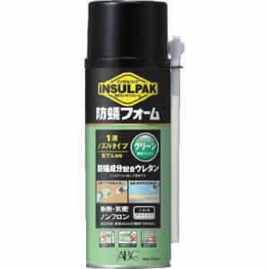 ABC 簡易型発泡ウレタンフォーム 1液ノズル&ガンタイプ インサルパック インサル防蟻フォーム 435ml フォーム色:グリーン ( IBF ) (株)エービーシー商会｜haikanshop