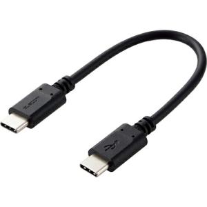 エレコム スマホ・タブレット用USBケーブル USB(C-C) Power Delivery対応 0.1m ブラック  ( MPA-CC01PNBK )