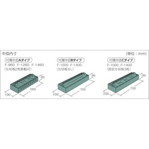 ｔｒｕｓｃｏ 大型車載用工具箱 中皿付 ９００ｘ６００ｘ６００ F 960 F960 道具 工具 F960 配管材料プロトキワ