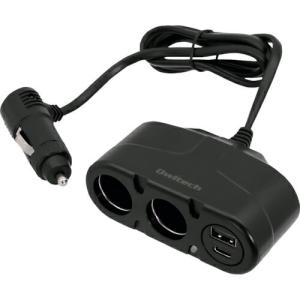 オウルテック シガーソケット分配アダプタ ケーブルタイプ PD30W対応 ブラック  オウルテック