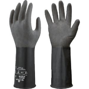 ショーワ 耐薬品手袋 No874R ブチルゴム製化学防護手袋 Lサイズ ブラック ( NO874R-L )