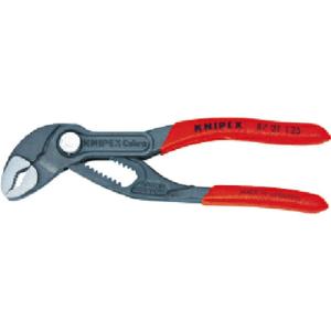 【SALE価格】KNIPEX ミニウォーターポンププライヤー コブラ ソフトプラスチックハンドル 125mm ( 8701-125 ) KNIPEX社