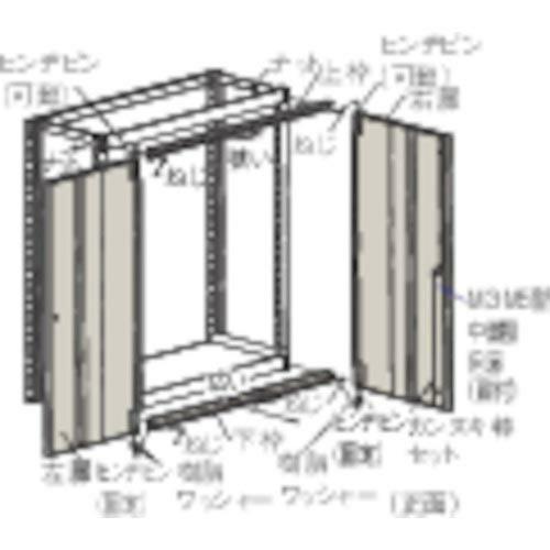 TRUSCO M3・M5型棚用両開き扉 900XH1800 ネオグレー ( DMM-63DX NG(...