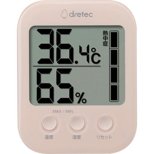 dretec デジタル温湿度計「モスフィ」 ピンク  ( O-401PK )
