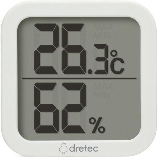dretec デジタル温湿度計「クラル」 ホワイト  ( O-414WT )