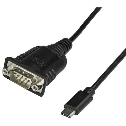 スターテック シリアル変換ケーブル/USB-C - RS232C/40cm/921.6Kbps/ブラ...