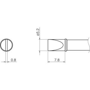 白光 こて先/5.2D型 ( T31-01D52 ) 白光(株)｜haikanshop