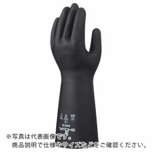 ショーワ 耐溶剤手袋 NO3415クロロプレンゴム製耐溶剤手袋 ブラック Lサイズ