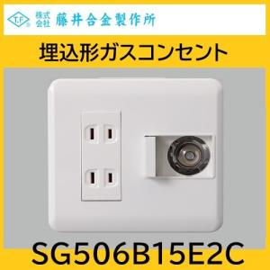 埋込形ガスコンセント　CE2タイプ　ガス１口電気2口　15A　LPG用　藤井合金