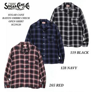 SUGAR CANE シュガーケーン SC29120 長袖 レーヨン オンブレ チェック