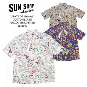 SUN SURF COTTON LINEN SLUBYARN OPEN SHIRT “HELE-MAI-E” サンサーフ