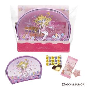 【専用紙袋付き】水森亜土　お化粧ポーチ　チョコレート4個入り