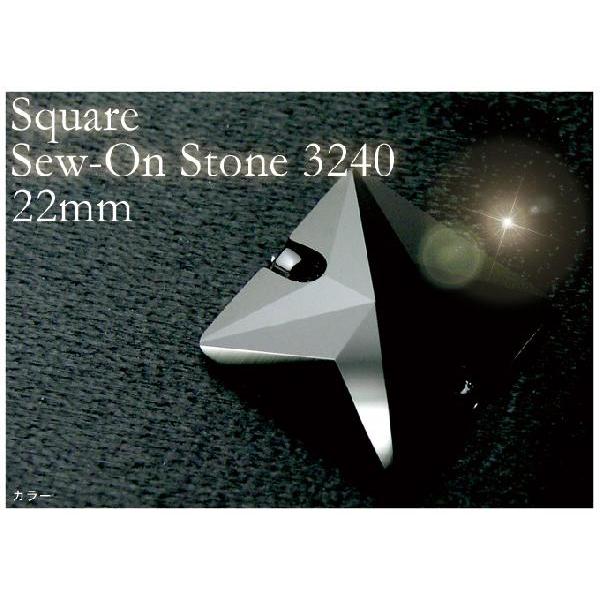 アクセサリーリフォーム パーツ Square Sew-on Stone 3240 22MM カラー　...