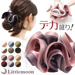 シュシュ サテン バイカラー ボリューム 華やか ハリ 上質 ヘアアレンジ ヘアアクセサリー 髪飾り フィーブル -classic color-｜hair