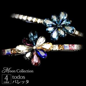 Moon Collection バレッタ大粒 クリスタル カットストーン エレガント 上品 華やか 細身 シンプル ビジュー ムーンコレクション トドス｜hair