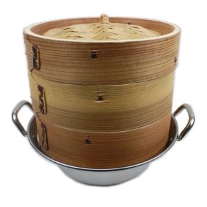 IH対応 鍋つき蒸篭(セイロ) 2段(本体2個蓋...の商品画像