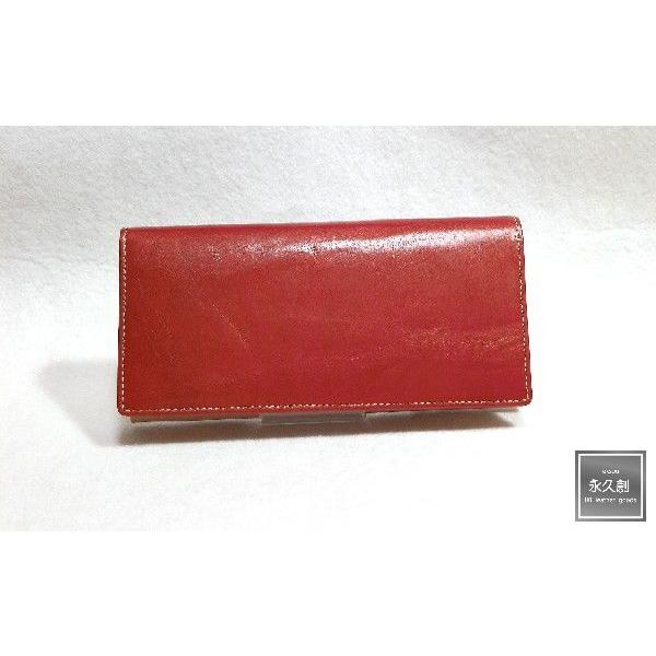 本革 ロングウォレット（長財布）  レッド（赤） NIFTY Nativeシリーズ XO1 永久創 ...