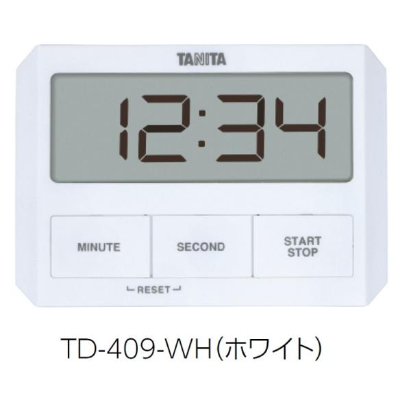 タニタ タイマー ＴＤ-４０９-ＷＨホワイト：ガラスに貼り付くタイマー ★メール便対応商品