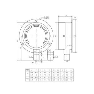 汎用形圧力計 AT G3/8B 75φ 1MP...の詳細画像3