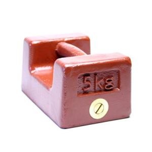 鋳鉄製枕型分銅 M2級（3級） 5kg【送料無料】