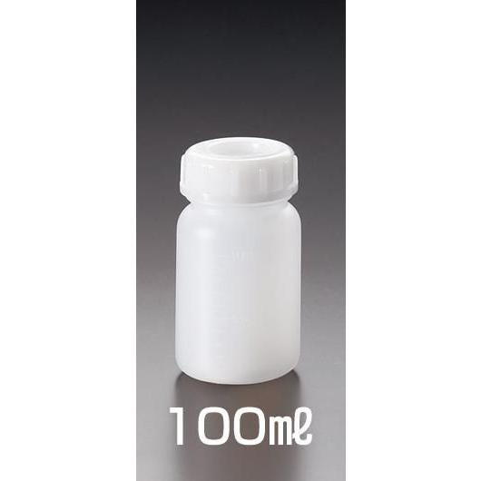 新潟精機/SK ポリ広口ビン（中栓付） 100ml BW-100