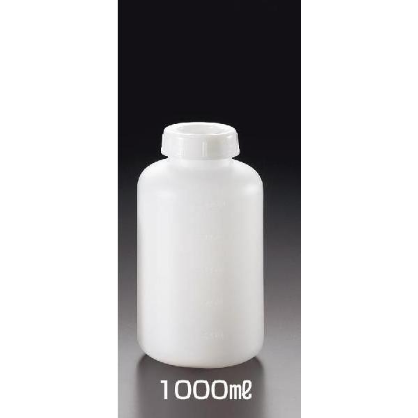 新潟精機/SK ポリ広口ビン（中栓付） 1L BW-1000