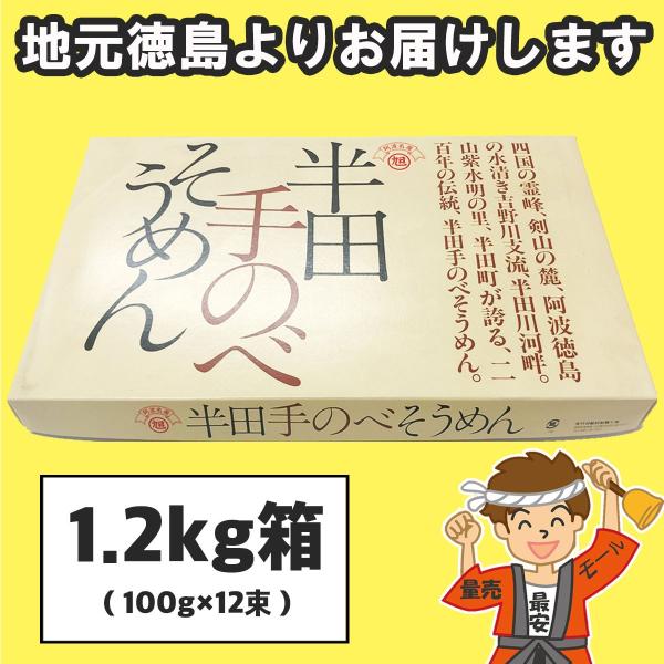お中元 半田そうめん 手のべ 極寒製 1.2kg（100g×12束）竹田製麺 ギフト包装可 徳島より...