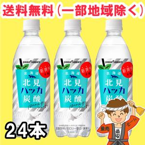 ポッカサッポロ 北海道北見ハッカ炭酸 500mlペットボトル×24本 カロリーゼロ  送料無料（北海道・東北・沖縄除く）｜hakariurisaiyasu