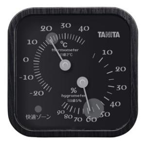 タニタ TT-570 ブラック 7.5cm角 温湿度計 TANITA