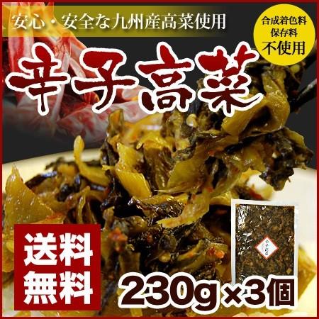 辛子高菜 230g×3袋 博多 送料無料 ポイント消化 おにぎり・チャーハン・ラーメン・パスタにどう...