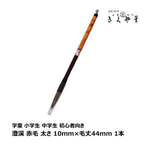 きくや筆本舗 書道筆 太筆 兼毫 祥 白毛 太さ 9mm×毛丈49mm ややかため