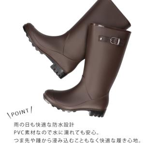 長靴 レディース ロング レインブーツ 完全防...の詳細画像5