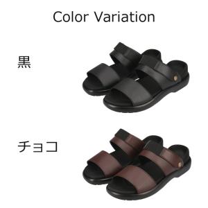 エムスリー サンダル メンズ 日本製 黒 チョ...の詳細画像2