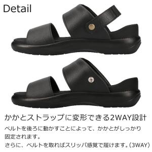 エムスリー サンダル メンズ 日本製 黒 チョ...の詳細画像3