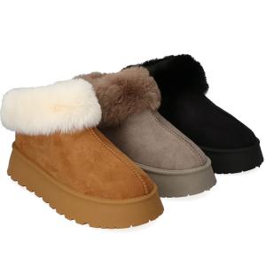 ムートンブーツ スリッポン レディース 厚底 ...の詳細画像5