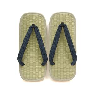 男性用 雪駄 草履 軽装履き いぐさ タタミ表...の詳細画像1