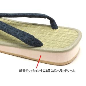 男性用 雪駄 草履 軽装履き いぐさ タタミ表...の詳細画像3