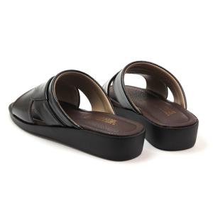 メンズ 前あき ヘップサンダル 日本製 ブラックの詳細画像2