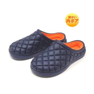 メンズ  軽量  EVAサンダル 内ボア  ウォームサンダル  ネイビー (アウトレット)