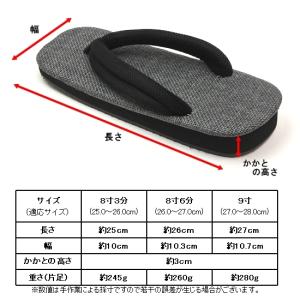 信貴 男性用 雪駄 草履 ラタンメッシュ天 メ...の詳細画像4